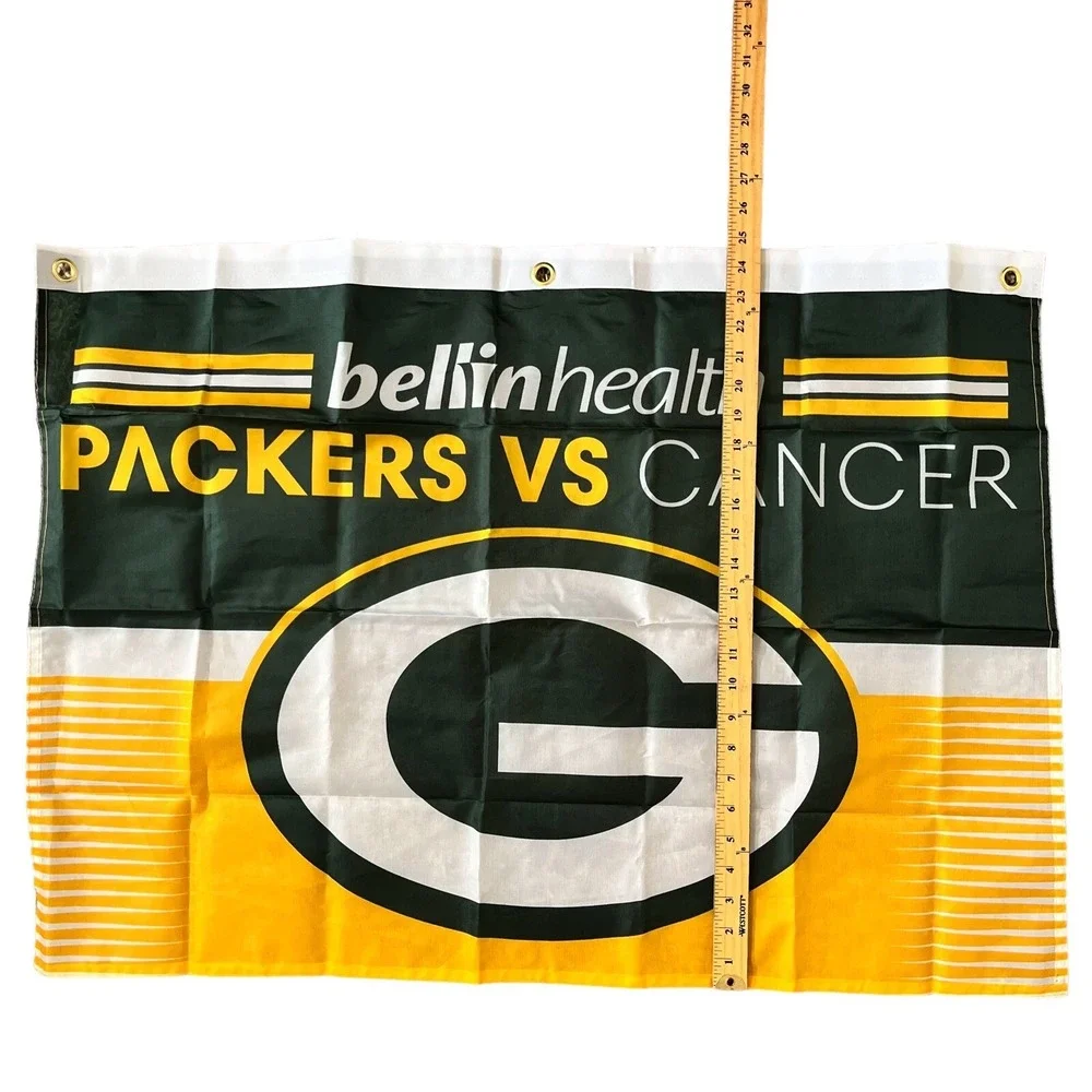 Green Bay Packers Flag Banner 2023 Crucial Catch Green Gold White 35x25 NFL